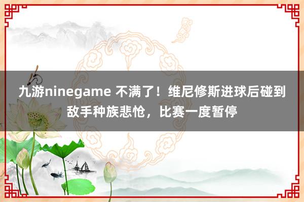 九游ninegame 不满了！维尼修斯进球后碰到敌手种族悲怆，比赛一度暂停