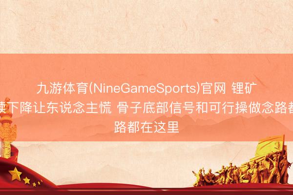 九游体育(NineGameSports)官网 锂矿价钱抓续下降让东说念主慌 骨子底部信号和可行操做念路都在这里