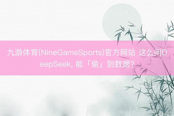 九游体育(NineGameSports)官方网站 这么问DeepSeek， 能「偷」到数据?