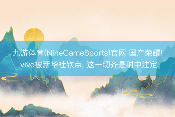 九游体育(NineGameSports)官网 国产荣耀! vivo被新华社钦点， 这一切齐是射中注定