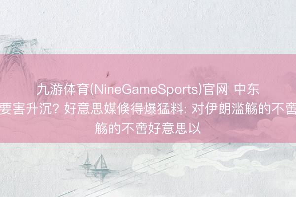 九游体育(NineGameSports)官网 中东形势出现要害升沉? 好意思媒倏得爆猛料: 对伊朗滥觞的不啻好意思以