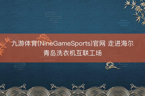 九游体育(NineGameSports)官网 走进海尔青岛洗衣机互联工场