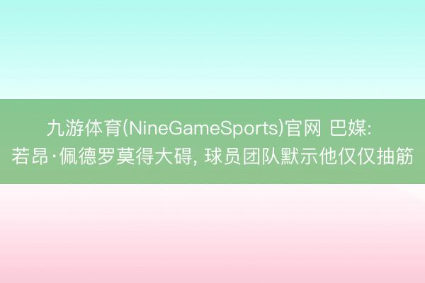 九游体育(NineGameSports)官网 巴媒: 若昂·佩德罗莫得大碍， 球员团队默示他仅仅抽筋