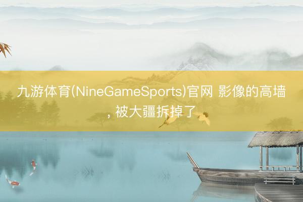 九游体育(NineGameSports)官网 影像的高墙， 被大疆拆掉了