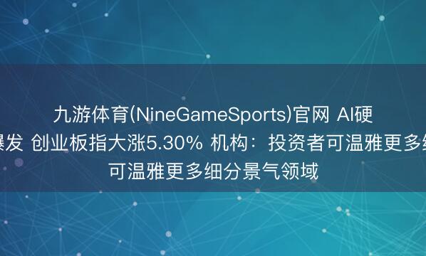 九游体育(NineGameSports)官网 AI硬件板块集体爆发 创业板指大涨5.30% 机构:投资者可温雅更多细分景气领域